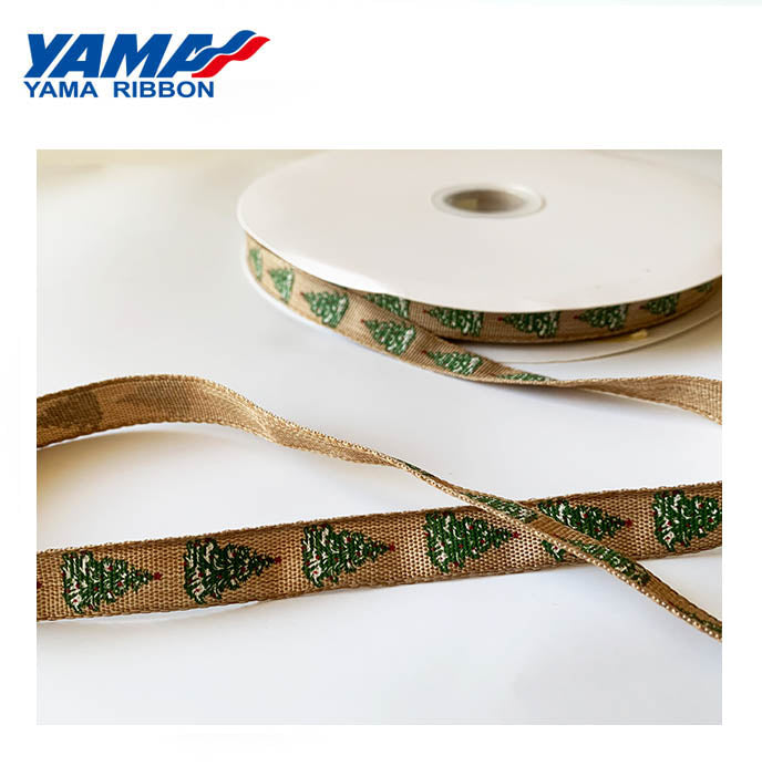 Yama 16MM Linen Ribbon Christmas Printed 31199