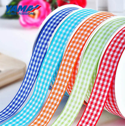 YAMA Polyester Gingham Plaid Fabric Ribbon 27788