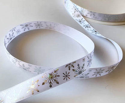 YAMA 16MM White Christmas Ribbon 47700