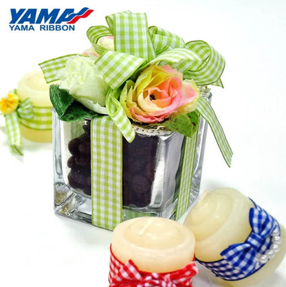 YAMA Polyester Gingham Plaid Fabric Ribbon 27788