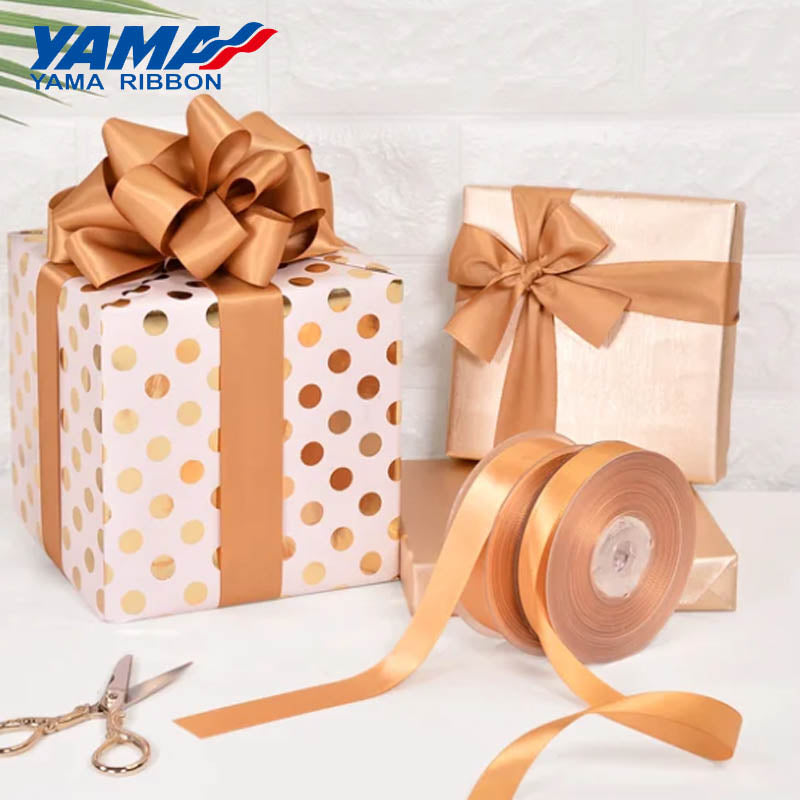 YAMA Polyester Gold Purl Satin Ribbon 28866