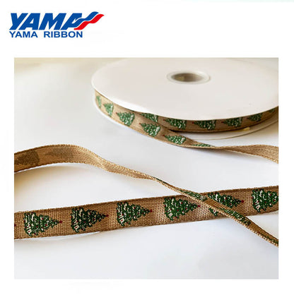 Yama 16MM Linen Ribbon Christmas Printed 31199
