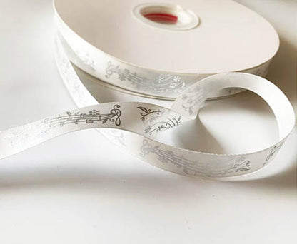 YAMA 16MM Satin White Christmas Ribbon 37700