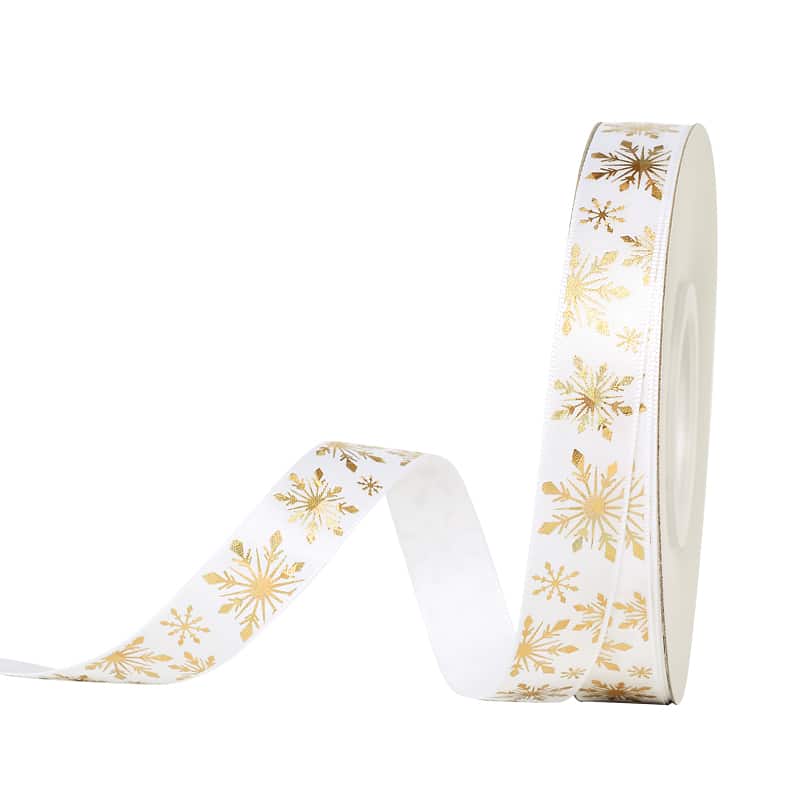 YAMA 16MM White Christmas Ribbon 47700