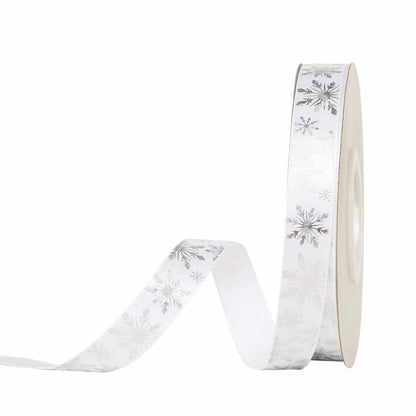 YAMA 16MM White Christmas Ribbon 47700