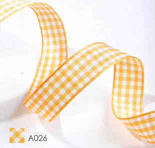 YAMA Polyester Gingham Plaid Fabric Ribbon 27788