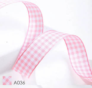YAMA Polyester Gingham Plaid Fabric Ribbon 27788