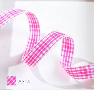 YAMA Polyester Gingham Plaid Fabric Ribbon 27788
