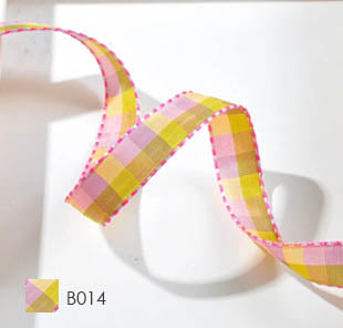 YAMA Polyester Gingham Plaid Fabric Ribbon 27788
