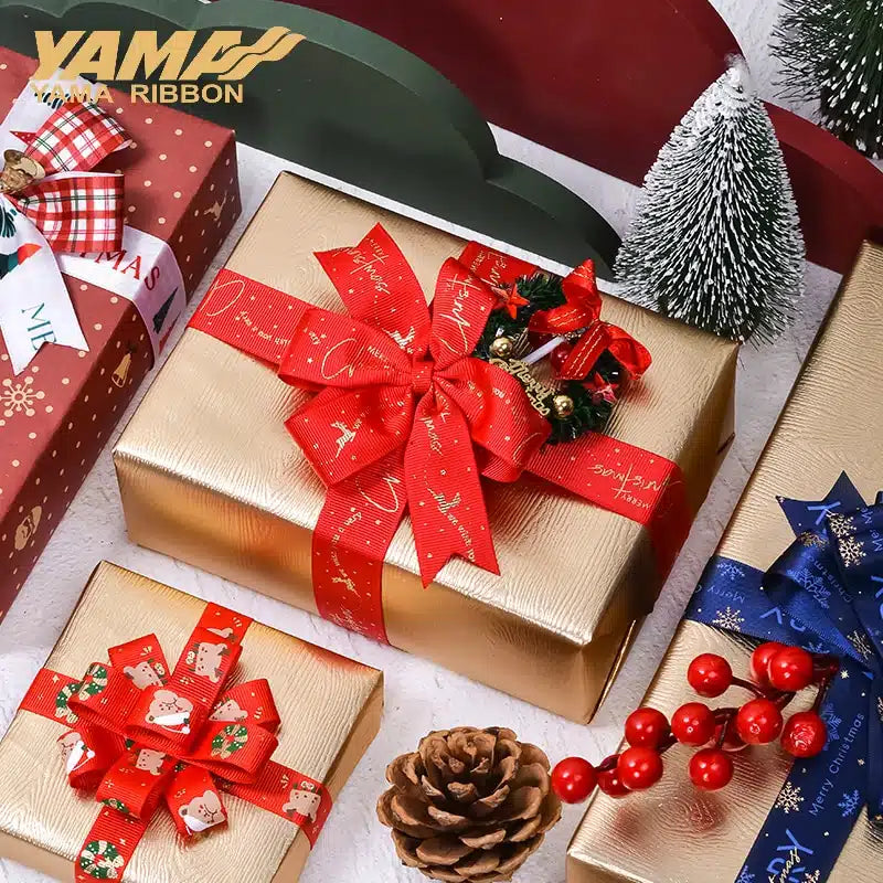 Yama 25MM Width Christmas Printed Ribbon 48800