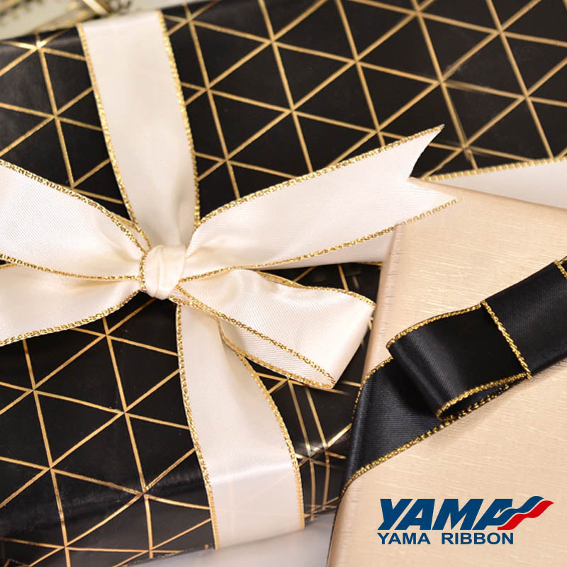 YAMA Gold Metallic Edge Satin Ribbon 28801