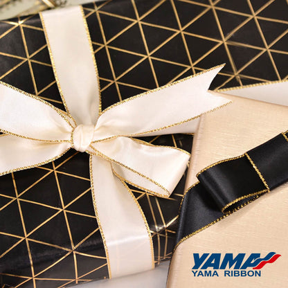 YAMA Gold Metallic Edge Satin Ribbon 28801