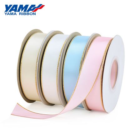 YAMA Gold Metallic Edge Satin Ribbon 28801