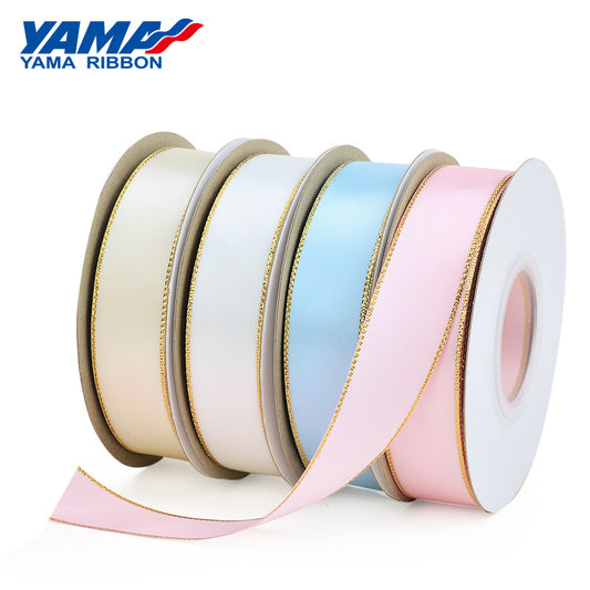 YAMA Gold Metallic Edge Satin Ribbon 28801